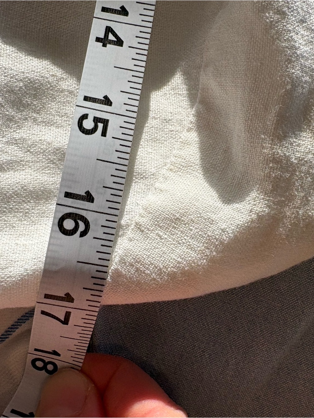 White Linen Summer Dress V-Neck Spaghetti Strap - Picture 9 of 9